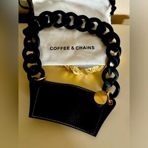 Coffee and Chains coffee cup wristlet Hands free carrier for your Coffee BNIB